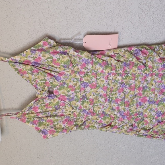 Blashe multicolored floral sleeveless ruched bodycon mini dress - Picture 2 of 9